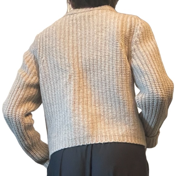 Babaton (Aritzia) Cozy Beige Merino Wool Sweater - Size M - Picture 2 of 4